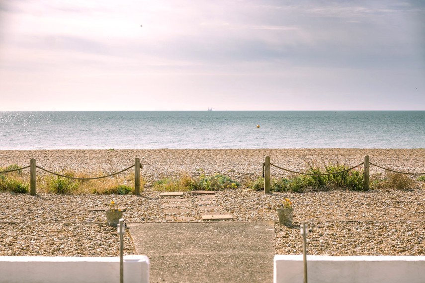 On the beach house in Pevensey Bay